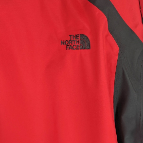 Men's North Face XL Jacket Red Gray Shell - Picture 7 of 8